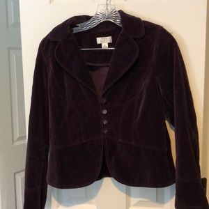 Purple Velvet blazer. EUC.